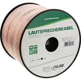 InLine Lautsprecherkabel 2x 2,5mm² CCA transperant 10m (98310T)