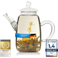 Teekanne aus Glas mit Teefilter klassische Tee-Filter Kanne 600ml von Dimono