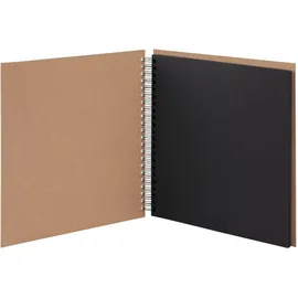 RÖSSLER Fotoalbum Whire-O 60 Seiten 290x290mm kraft/schwarz
