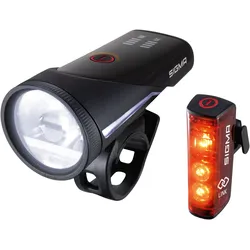Fahrradbeleuchtung SIGMA SPORT "Beleuchtungsset Aura 100 / Blaze Link", schwarz, Fahrradbeleuchtung