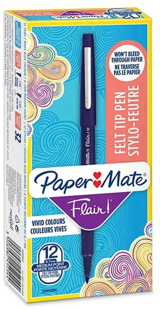 Papermate Flair Filzstift Medium Blau 12 Stück(e)