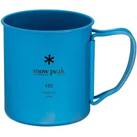 Snow Peak Titanium Single Wall Becher 0,45 l Blau
