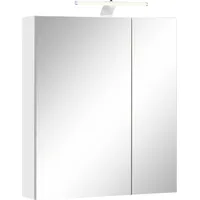 Schildmeyer Spiegelschrank Lagona Breite 60 cm, 2-türig, LED-Beleuchtung, Schalter-/Steckdosenbox