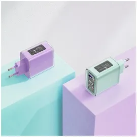 ACEFAST Gan 65W 3 Ports 1xUSB, 2xUSB C) Grau