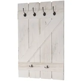 Mendler Wandgarderobe HWC-D13 91 x 60 cm Weiß