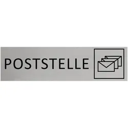 CombiCraft Aluminium Türschild Poststelle 165x45mm mit 3M-Tape