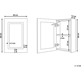 Beliani Condor 40 cm schwarz mit LED
