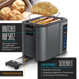 Arendo Toaster Kurzschlitz Grau