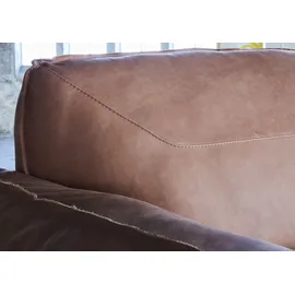 BeType Eckcouch Anilinleder 2-Sitzer Braun