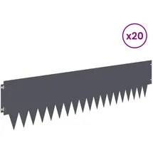 vidaXL Raseneinfassung 103 x 25 cm 20 Stück Anthrazit