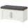 Forte Garderobenbank 86,5 x 45 x 42 cm gepolstert / weiß