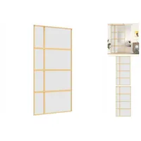 vidaXL Schiebetür Golden 102,5x205 cm Matt ESG-Glas und Aluminium