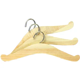 Heless 304 Puppenkleiderbügel, aus Holz, 3 Stück,