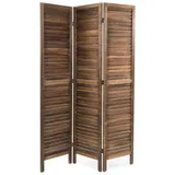 DESIGN DELIGHTS RAUMTEILER Cottage | 3-teilig, Holz, 170x120 cm (HxB) | Natur Raumtrenner, Faltwand, Sichtschutz, Raum Trennwand, Paravent, Stellwand | Farbe: braun