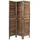 DESIGN DELIGHTS RAUMTEILER Cottage | 3-teilig, Holz, 170x120 cm (HxB) | Natur Raumtrenner, Faltwand, Sichtschutz, Raum Trennwand, Paravent, Stellwand | Farbe: braun