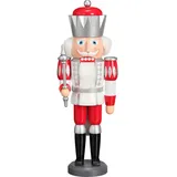 seiffener volkskunst eg schauwerkstatt Seiffener Volkskunst Nussknacker König Exklusiv weiß-silber-rot