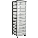 Rollcontainer 121860 (L x B x H: 40 x 29 x 106,5 cm, Anzahl Schubladen: 10 Stk., Kunststoff)