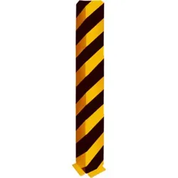 Schake Anfahrschutzwinkel, standard Stahlblech 5mm, gelb, beschichtet, + schwarzen Streifen (Folie beigelegt), Schenkellänge 160mm, Höhe 1200mm