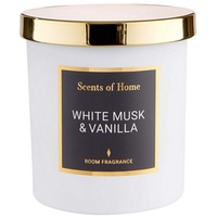 BUTLERS SCENTS OF HOME Duftkerze White Musk & Vanilla mit Sojawachs