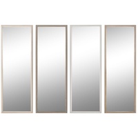 Home ESPRIT Wandspiegel Weiß Braun Beige Grau Glas Polystyrol 33 x 3 x 95,5 cm (4 Stück)