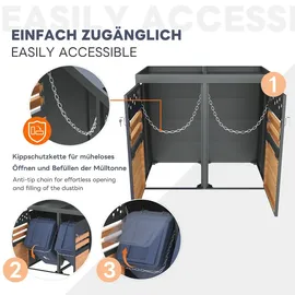 MC Star Mülltonnenbox 2er 120-240 Liter anthrazit