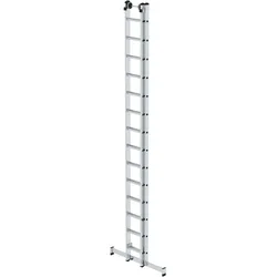 Sprossen-Schiebeleiter 2-teilig mit nivello®-Traverse 2x14 Sprossen