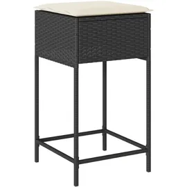 vidaXL Gartenbar Set 3-tlg. Schwarz