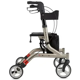 Bischoff & Bischoff Capero Leichtgewichtrollator faltbar mit Rückengurt Platin
