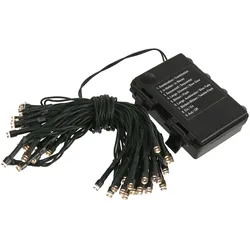 LED-Lichterkette, 48 LEDs, warmweiß, Batteriebetrieb, IP44, Timer