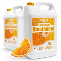 Bioethanol 96,6% 10L | Bio Alkohol Orangeduft 96,6% 2x5L | Bioethanol für Kamin, Tischkamin, Bioethanol Kamin | Bioethanol Orangeduft | Saubere Ve...