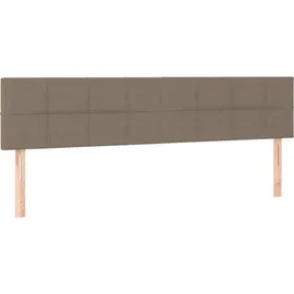 vidaXL Boxspringbett mit Matratze Taupe 180x200 cm Stoff