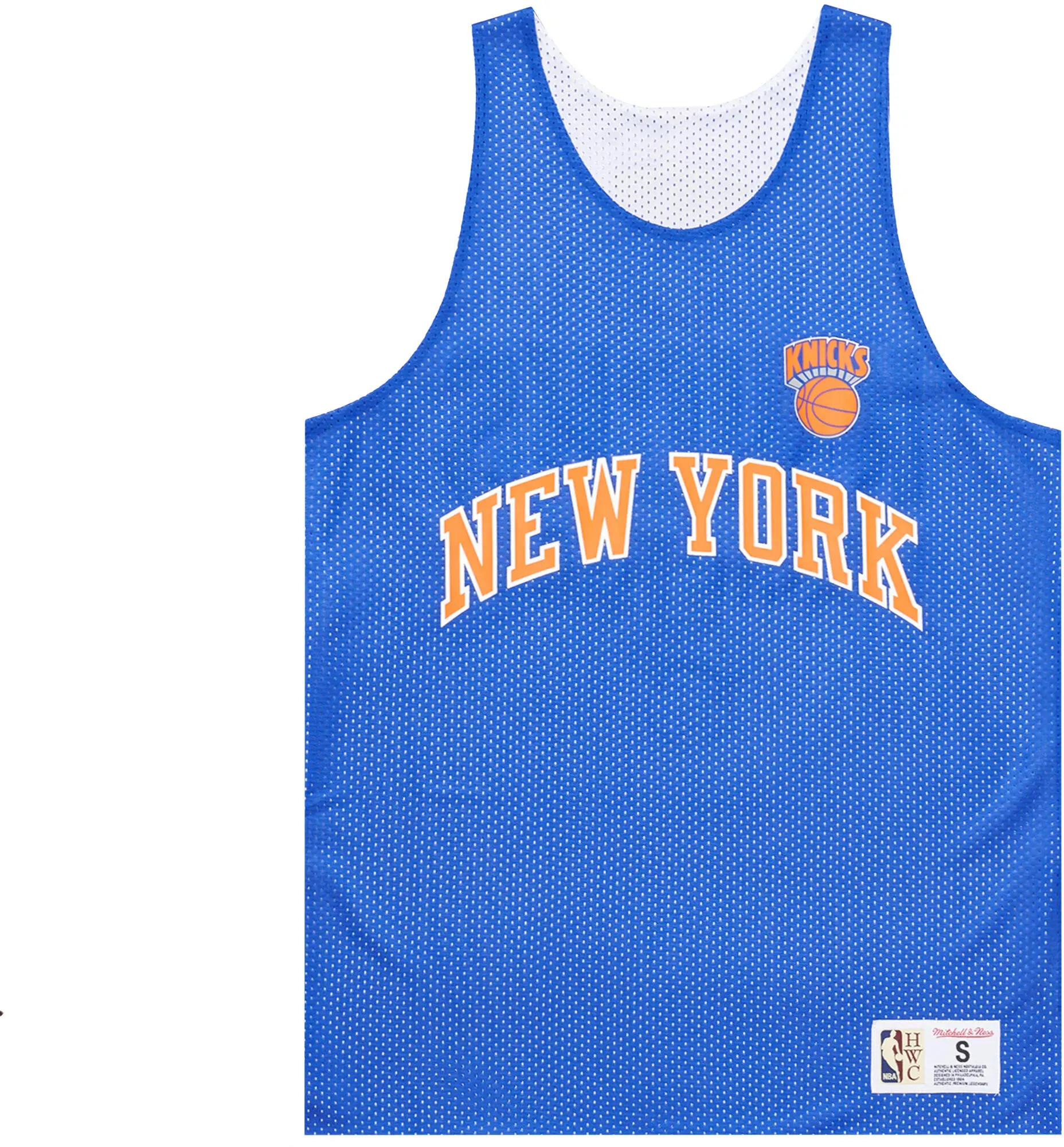 Mitchell & Ness NBA REVERSIBLE MESH PRACTICE TANK VNTG LOGO 'NEW YORK KNICKS' - Blau/Weiss - S