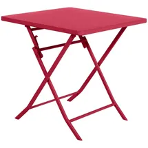 Hesperide Hespéride - Quadratischer klappbarer Gartentisch Greensboro Granatapfelrot - 2 Plätze - Granate
