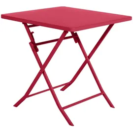 Hesperide Hespéride - Quadratischer klappbarer Gartentisch Greensboro Granatapfelrot - 2 Plätze - Granate