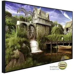 papermoon Infrarotheizung »EcoHeat - Märchenhafte Wassermühle«, Matt-Effekt - bunt