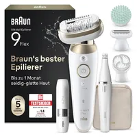 Braun Silk-épil 9 Flex 9-681 3D weiß/gold