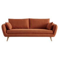 Skandinavisches 3-Sitzer-Sofa orangerot CREEP