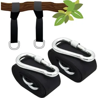 AMANKA 300kg Schaukel Befestigung 2 Gurte 300x5 cm Baum Aufhängung mit Karabiner Haken