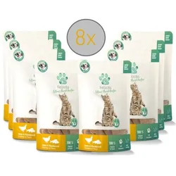 Fellicita Huhn & Flussbarsch Fleischstreifen 8x 50g Fellonis Katzensnacks