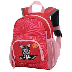 DONAU Kindergartenrucksack Mini Zebra Kunstfaser rot