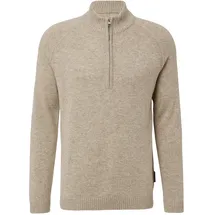 s.Oliver Strickpullover mit Troyer-Kragen Beige XL
