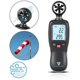 STAHLWERK Anemometer Kompakter Luftgeschwindigkeitsmesser 30 m/s, Windmessgerät