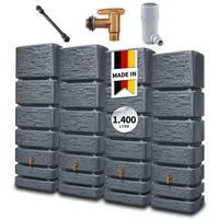 4rain Slim Wandtank 1400 l graphitgrau 