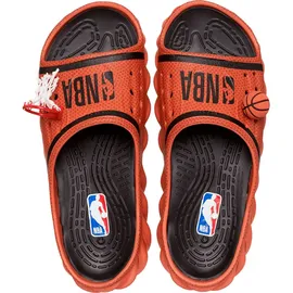 Crocs Unisex-Adult NBA Echo Slide Sandal, Orange/Abendrot im Zickzackmuster (Sunset Chevron), 41/42 EU - 41 EU