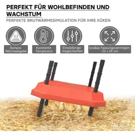 fudajo Küken-Wärmeplatte 25 x 25 cm rot/schwarz