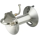 relaxdays Schlauchtrommel für die Wand silberfarben