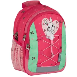 Belmil Mini Kiddy Kindergartenrucksack "Sweet Bunny Cherry" für 1-3 Jährige Kinder mit Brustgurt - Rosa