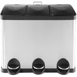 Hti-Living Mülltrenner 45 l Silber Schwarz