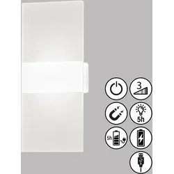 EASY BY FHL LED Wandleuchte "Magnetic", weiß, 1 flammig, H: 22,50cm, Lampen, lange Leuchtdauer