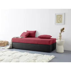 Polsterliege MAINTAL "Diana", rot (rot, schwarz), B:93cm L:203cm, Komplettbetten